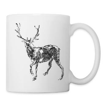 Deer black - Mug - white - Right