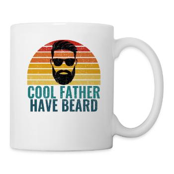 Vintage Cool Father Have Beard Fathers Day Bearded - Mug - white - Right
