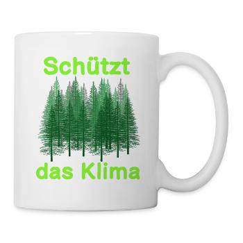 Wald Natur Wildnis Bäume Klima Naturschutz Co2 - Tasse - Weiß - Rechts