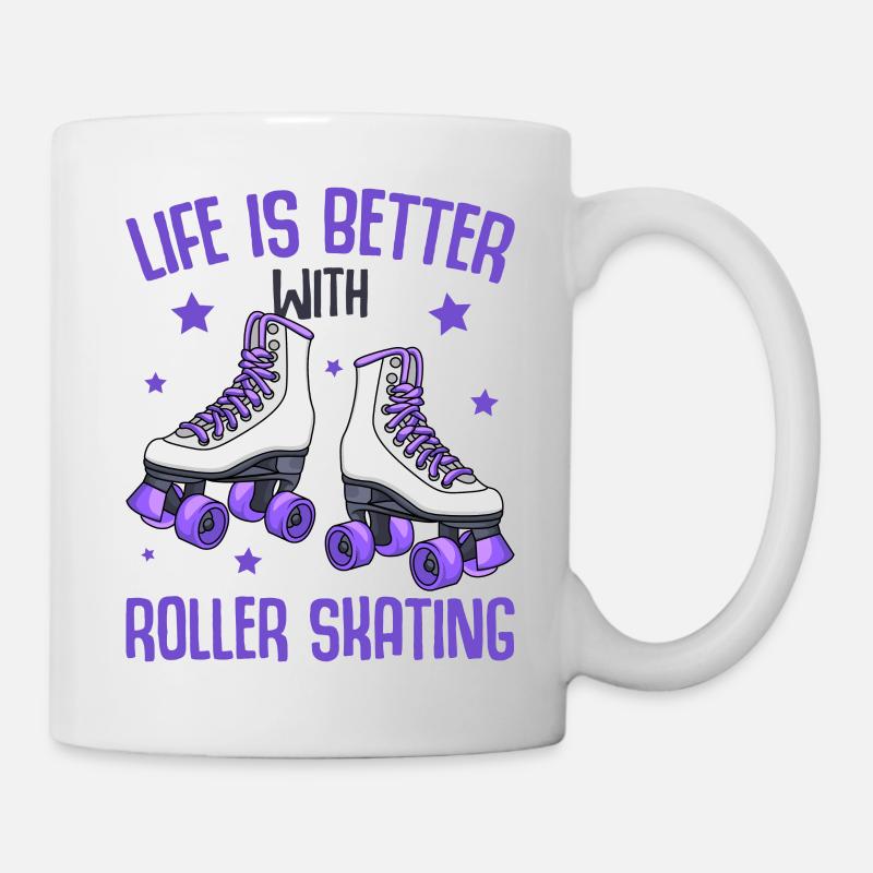 Rollschuhe - Tasse - Weiß