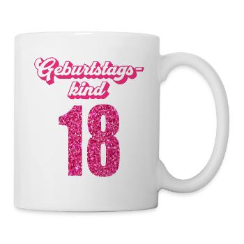 18. Geburtstag 18 Jahre 18er Geburtstagskind - Tasse - Weiß - Rechts