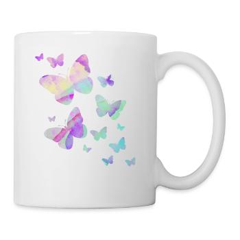 papillon papillon coloré couleurs nature - Mug blanc - blanc - Droite