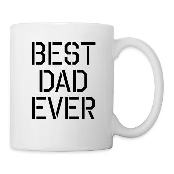 best dad ever - Tasse - Weiß - Rechts