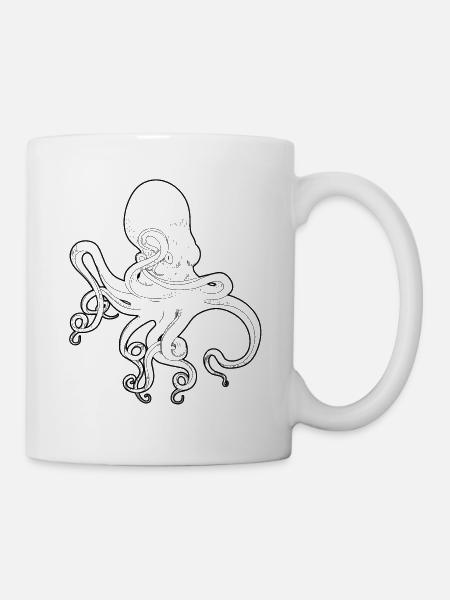 Octopus Octopus Mer du Nord Côte Maritime Océan Nord - Mug blanc - blanc