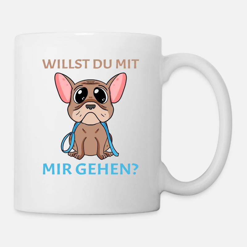 Willst du mit mir(Gassi) gehen? - Tasse - Weiß