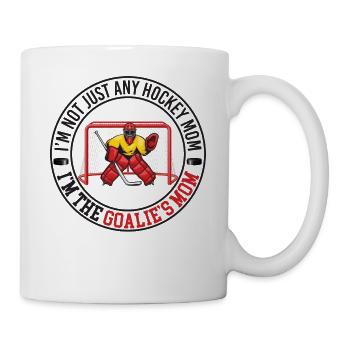 Je ne suis pas juste tout le hockey Maman Je suis La Mère du Gardien - Mug blanc - blanc - Droite