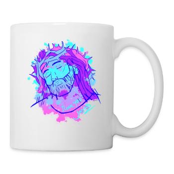 Jesus Shirt God Church Christian Catholic - Mug - white - Right