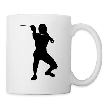 Fechter Fechten Fechtsport Kampfsport Geschenk - Tasse - Weiß - Rechts