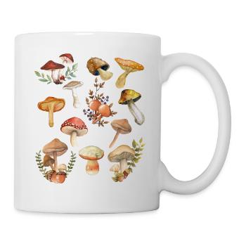 Champignons Champignons Cueeil botanique Nature forêt - Mug blanc - blanc - Droite