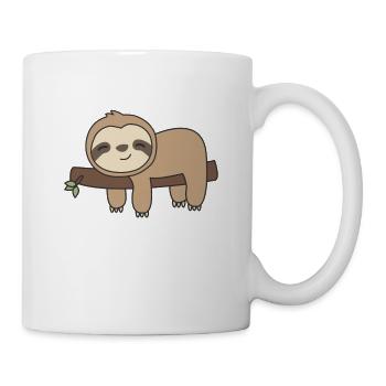 Paresseux drôle détendu doux animaux - Mug blanc - blanc - Droite