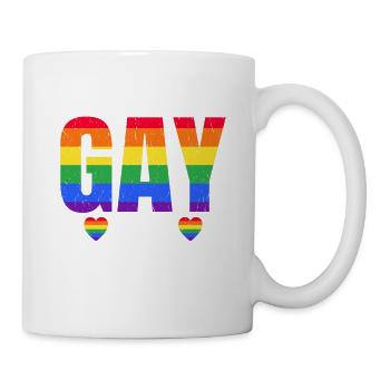 Ich bin nicht schwul, mein Freund ist es - Tasse - Weiß - Rechts
