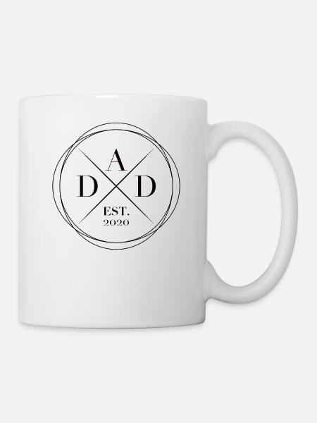 Papa est. 2020 pères parents - Mug blanc - blanc