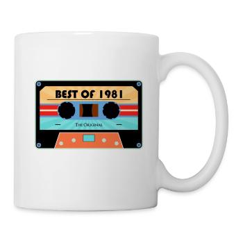 Best of 1981 Retro Cassette Birthday Motif - Mug - white - Right