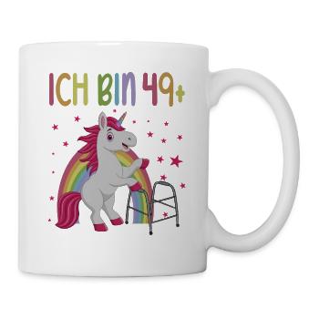 50 Jahre Einhorn ich bin 49+ 50. Geburtstag - Tasse - Weiß - Rechts