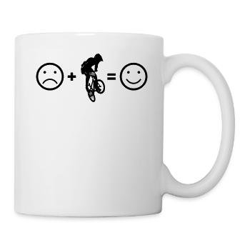 Bmx Biker Geschenk mtb bmx fahrrad radfahren - Tasse - Weiß - Rechts
