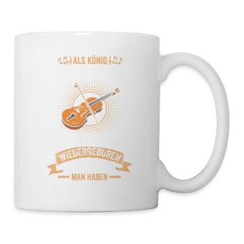 Violoncello König Cellist Cello Orchester Musiker - Tasse - Weiß - Rechts
