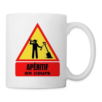 Apéritif en cours Humour Alcool Amis - Mug blanc - blanc - Droite