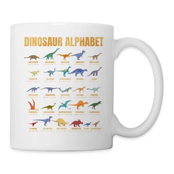 Dinosaur Alphabet - Types Of Dinosaurs - Dino - Mug blanc - blanc - Droite