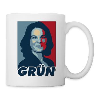 Baerbock Grün Popart - Tasse - Weiß - Rechts