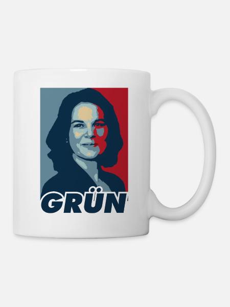 Annalena Baerbock Politik Politikerin Grün - Tasse - Weiß