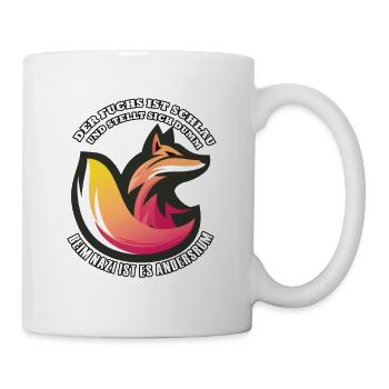 Gegen Nazis & Rassismus Fuchs Spruch Geschenk - Tasse - Weiß - Rechts