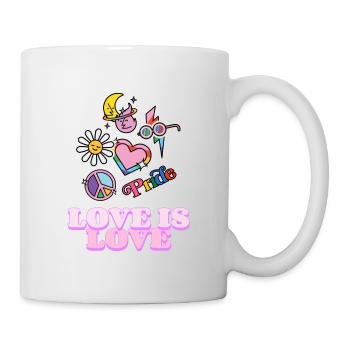 Love is Love LGBT Pride Month Heart Pride Peace Da - Mug - white - Right