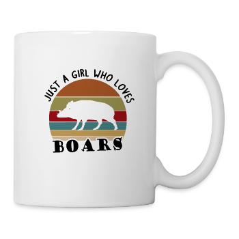 Wild boar women girl wild sow hunter design - Mug - white - Right