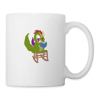 Bookworm Reading Books - Mug - white - Right