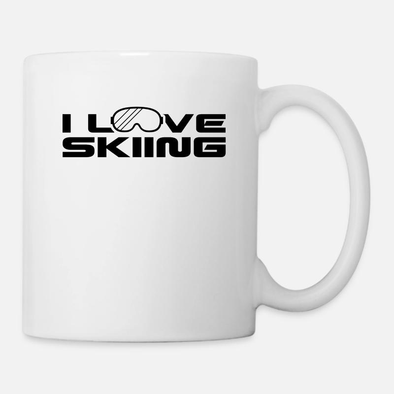 J’adore ski skier ski ski - Mug blanc - blanc