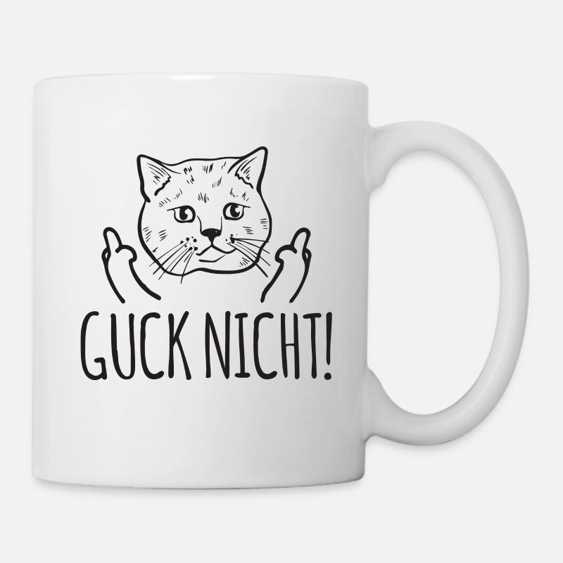 Lustige Katze Katzen - Tasse - Weiß