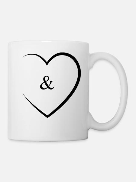 & und Zeichen Hochzeit - Tasse - Weiß