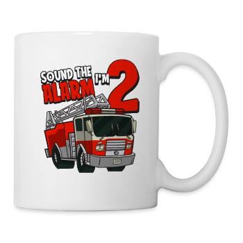 2ème anniversaire ans jeune pompier cadeau - Mug blanc - blanc - Droite