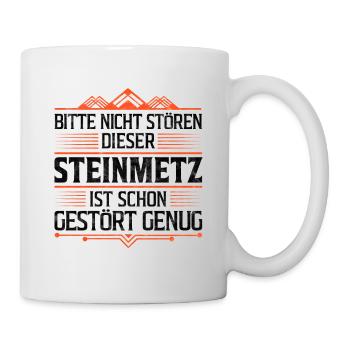 Den Steinmetz nicht stören Steinbildhauer Spruch - Tasse - Weiß - Rechts