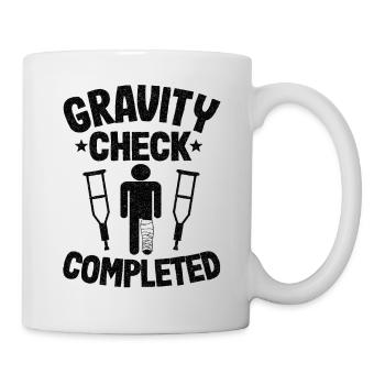 Gebrochenes Bein Geschenk Genesung Gute Besserung - Tasse - Weiß - Rechts