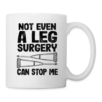 Jambe cassée Bonne amélioration Cadeau Rétablissement - Mug blanc - blanc - Droite
