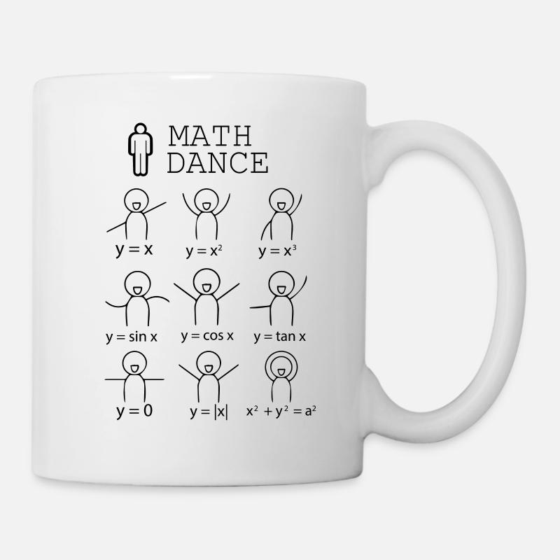 Math dance Schule Geschenk Formel Beruf - Tasse - Weiß