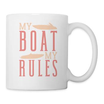 Funny Sailing Boating Sailor My Boat My Rules - Mug - white - Right