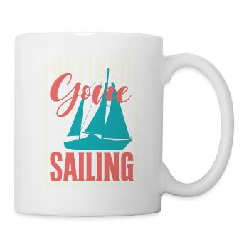 Retired Gone Sailing Funny Sailing Boating Sailor - Mug - white - Right