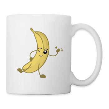 Banane Lustig - Tasse - Weiß - Rechts