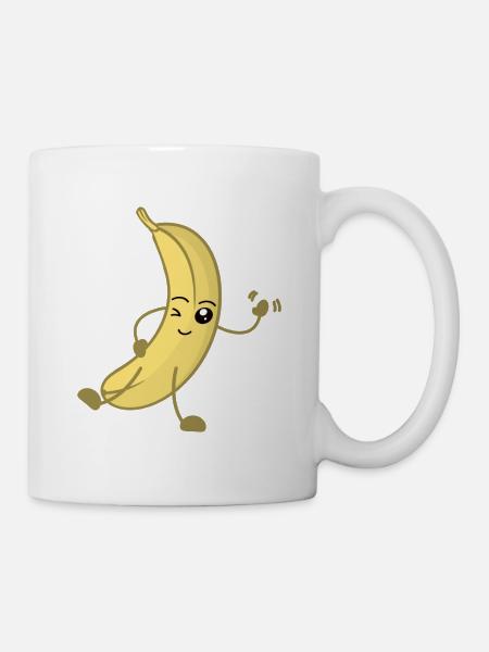 Banane Lustig - Tasse - Weiß
