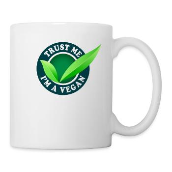 Trust Me I'm A Vegan Quote Organic Go Veggie Vegan - Mug - white - Right