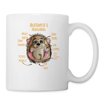 Anatomy of a Hedgehog hedgehog lover body parts - Mug - white - Right