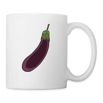Aubergine Vegetables Vitamins Cooking Kitchen Vegetarian - Mug - white - Right