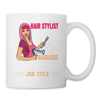 Frisör Barbier Haarschneiden Frisuren mit Spruch - Tasse - Weiß - Rechts