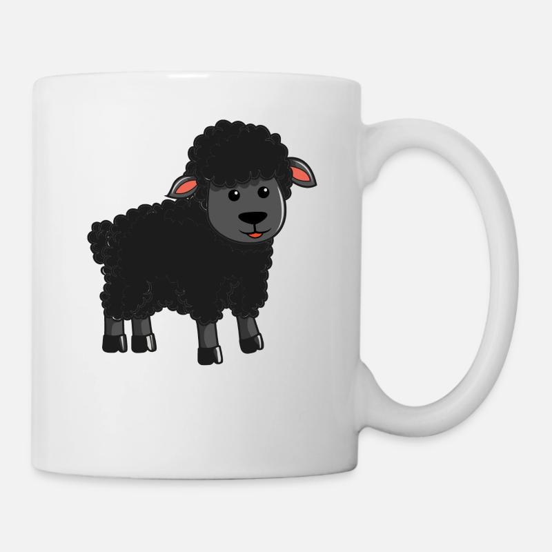 Schwarzes Schaf Lamm Lämmchen Schafsbock Schäfer - Tasse - Weiß