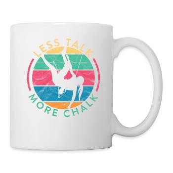 Rock Climbing Less Talk More Chalk Bouldering - Mug - white - Right