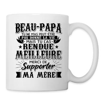 Beau-Papa Fete des Peres Beau-père - Mug blanc - blanc - Droite
