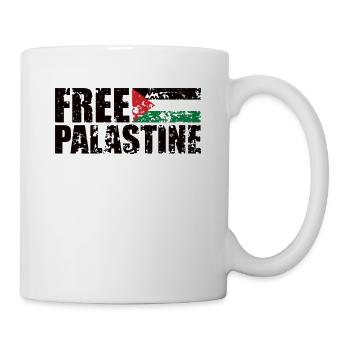 Free Palestine Drapeau Vintage Palestine - Mug blanc - blanc - Droite