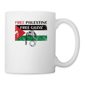 Free Palestine Free Gaza Menottes Liberté - Mug blanc - blanc - Droite