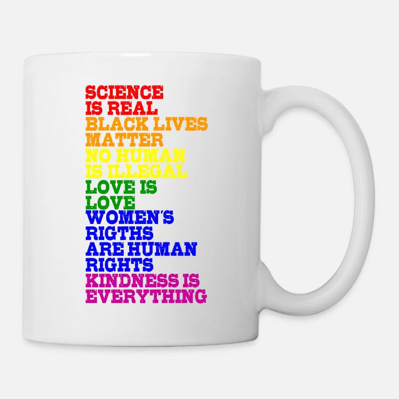 NO HUMAN IS ILLEGAL LGBT Pride Gay Pride Month - Mug - white